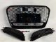 For 2013 2014 2015 Audi A6 C7 S6 RS6 Style Front Bumper Grill +Fog Grille